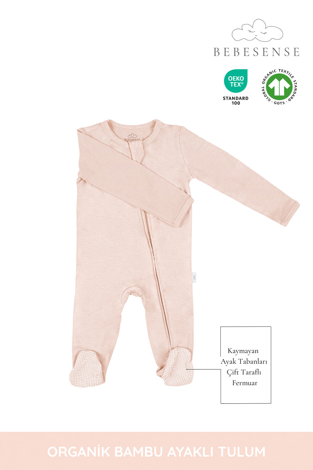 2'li Bambu Ayaklı Tulum Pembe