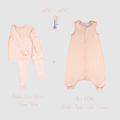 Uzun Kollu Pijama + 2.5 TOG Ayaklı Uyku Tulumu Seti Peach Whisper